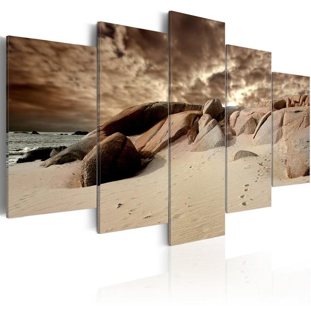 'Sandy Clouds' - 5 Piece Unframed Photograph Print on Canvas East Urban Home Size: 50cm H x 100cm W on Productcaster.