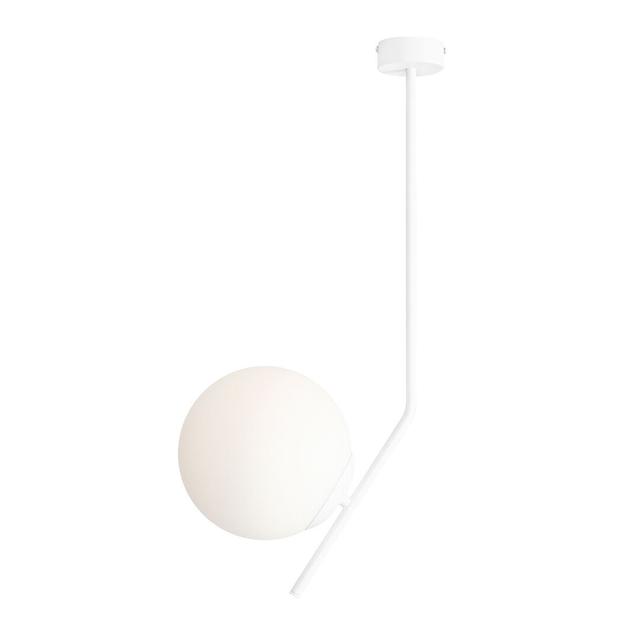 Pryor 1-Light 28cm Ceiling Lamp Corrigan Studio Fixture Finish: White, Size: 64cm H x 28cm W x 20cm D on Productcaster.