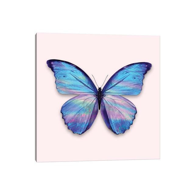 Holographic Butterfly by Jonas Loose - Wrapped Canvas Print Brambly Cottage Size: 45.72cm H x 45.72cm W x 1.905cm D on Productcaster.