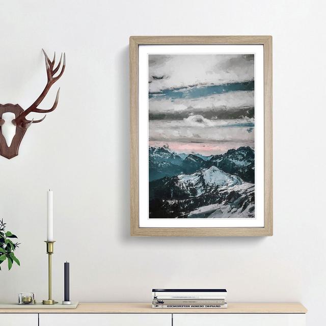 Mountain Clouds - Picture Frame Graphic Art Print East Urban Home Frame Option: Oak Framed, Size: 36cm H x 27cm W x 2cm D on Productcaster.