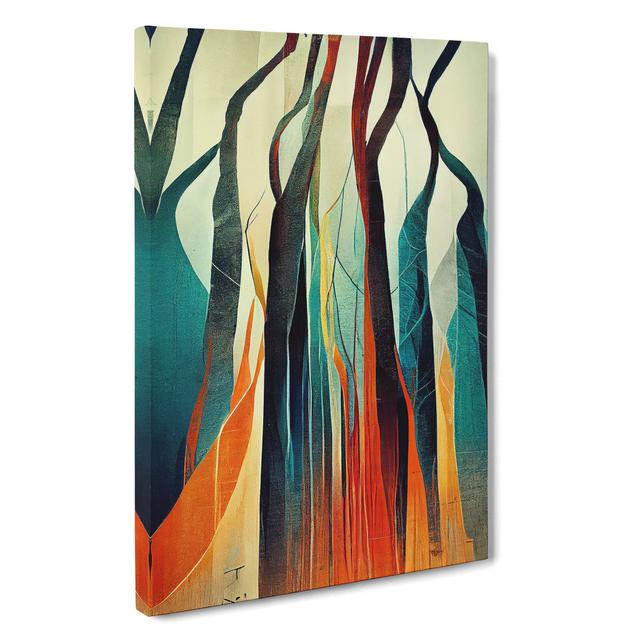 Torn Abstract Forest No.3 - Wrapped Canvas Print Metro Lane Size: 60cm H x 40cm W x 3cm D on Productcaster.