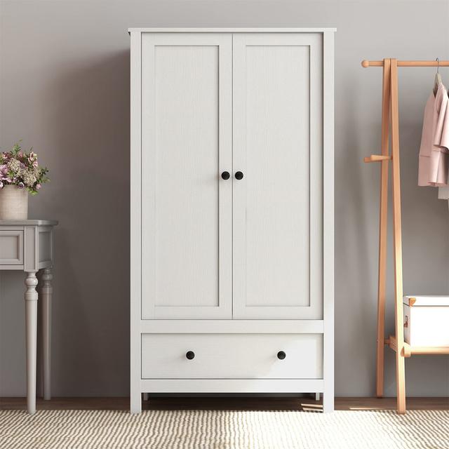 Ibarra Manufactured Wood Wardrobe Lark Manor Finish: Natural on Productcaster.