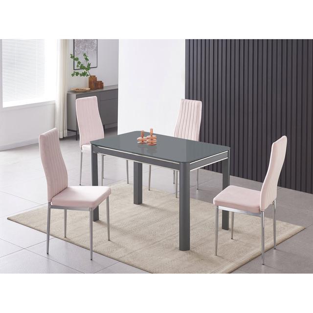 Aadaya 4 - Person Dining Set Fairmont Park Chair Colour: Pink on Productcaster.