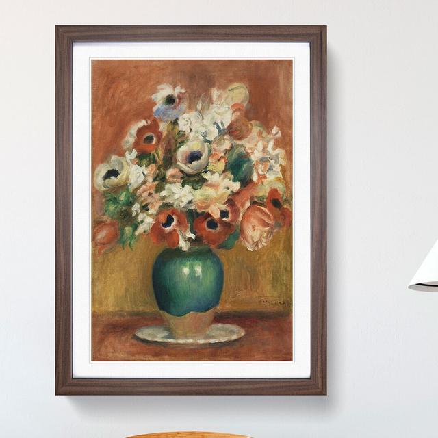 Bouquet of Flowers Vol.3 by Pierre-Auguste Renoir - Picture Frame Painting East Urban Home Frame Option: Walnut, Size: 36cm H x 27cm W x 2cm D on Productcaster.