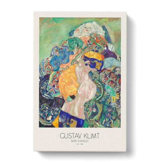 Baby Cradle With Border by Gustav Klimt - Wrapped Canvas Painting East Urban Home Size: 50cm H x 35cm W x 3cm D on Productcaster.