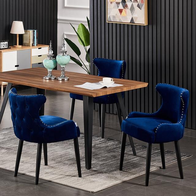 Ricky 5 - Piece Dining Set (Set of 5) Corrigan Studio Colour (Table Top): Brown, Colour (Chair): Blue on Productcaster.