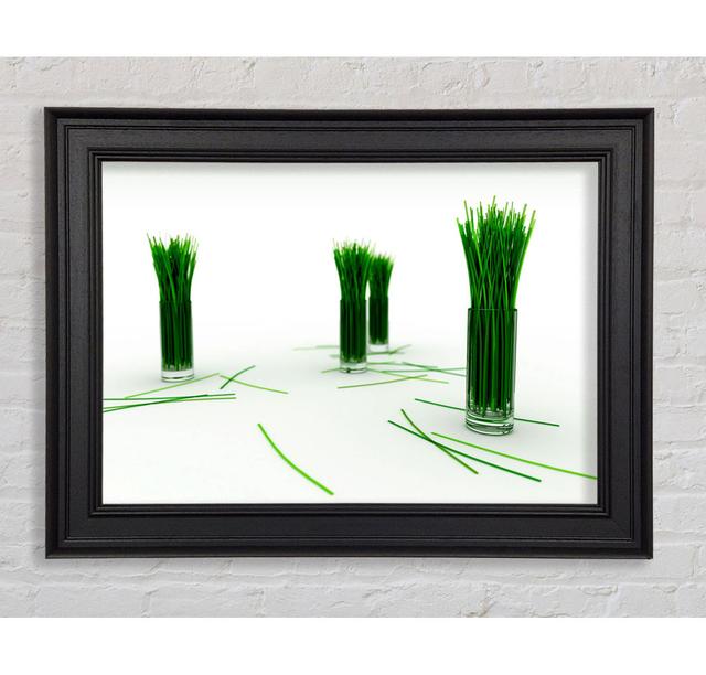 Wheat Glass Grass Framed Print Brayden Studio Size: 29.7cm H x 42cm W x 8cm D, Format: Black Framed Paper on Productcaster.