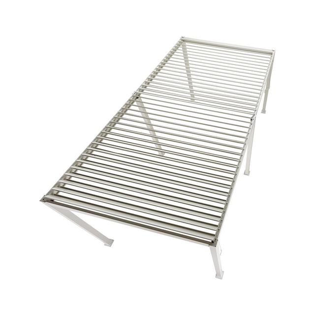 Aimee-Anna 6m x 3m Rectangular Tiger Powder Coated Aluminium Pergola Dakota Fields Finish: White on Productcaster.