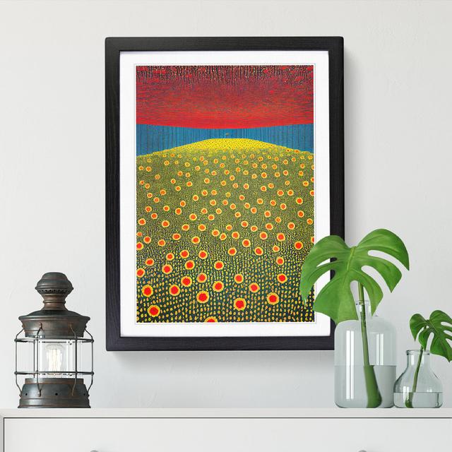 Wildflowers Abstract - Single Picture Frame Print ClassicLiving Frame Option: Oak, Size: 64cm H x 46cm W x 2cm D on Productcaster.