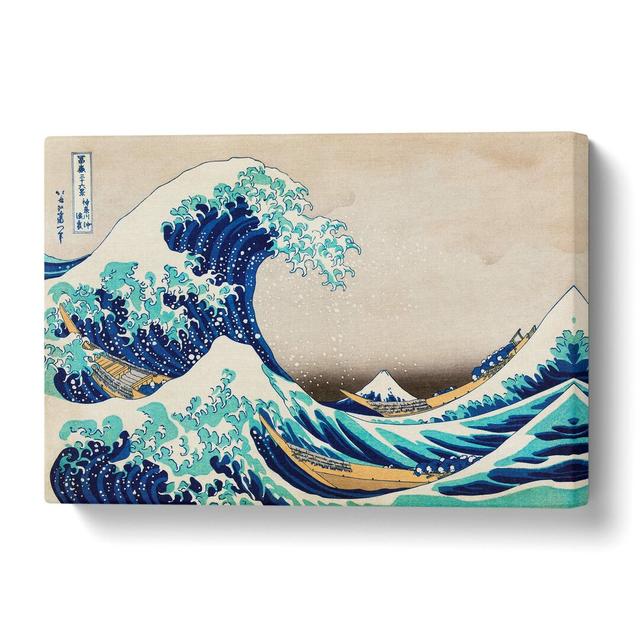 'The Great Wave off Kanagawa' by Katsushika Hokusai - Wrapped Canvas Painting Print East Urban Home Size: 60 cm H x 90 cm W on Productcaster.