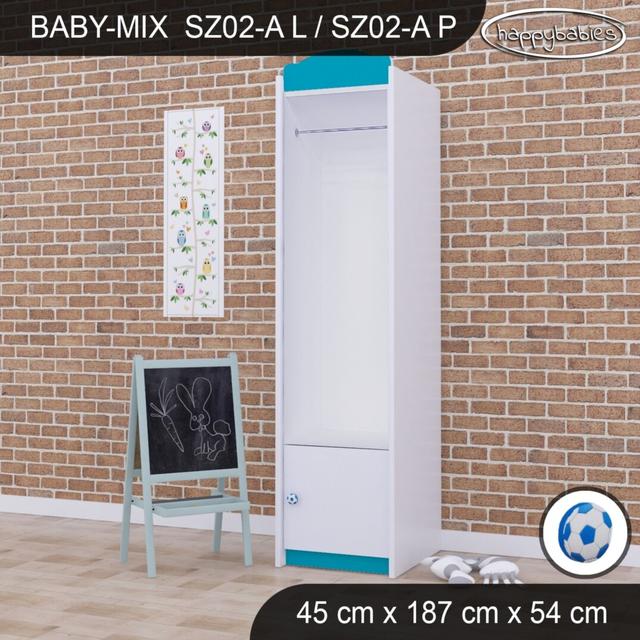 Baby Mix Ball 2 Door Wardrobe Happy Babies Colour: Blue on Productcaster.