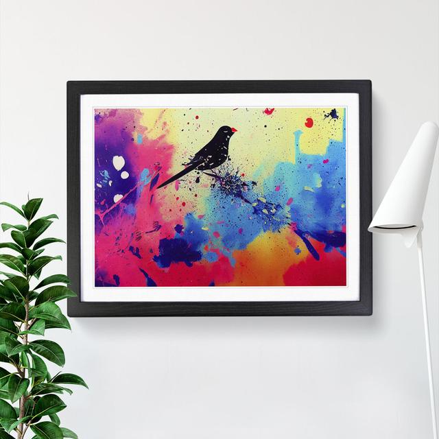 Bird Splash Vol.3 Abstract - Picture Frame Graphic Art ClassicLiving Size: 34cm H x 46cm W x 2cm D, Format: Walnut on Productcaster.