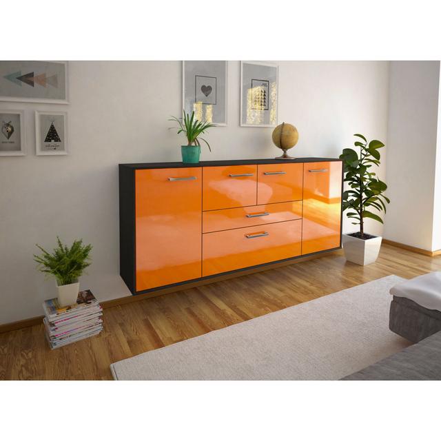 Sideboard Orange Brayden Studio Farbe (Korpus/Front): Orange/Anthrazit on Productcaster.