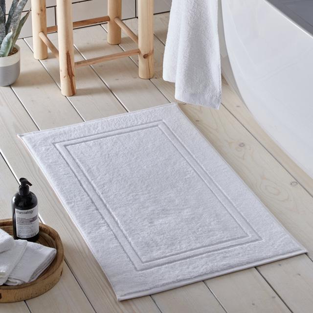 Abode Eco Rectangle Bath Mat Drift Home Colour: White on Productcaster.