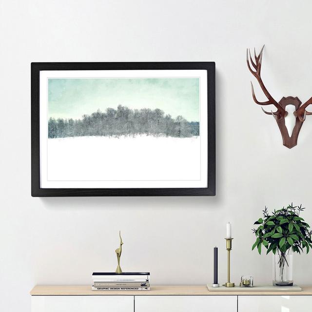 Forest at Wintertime - Picture Frame Graphic Art Print East Urban Home Frame Option: Black Framed, Size: 45cm H x 63cm W x 2cm D on Productcaster.