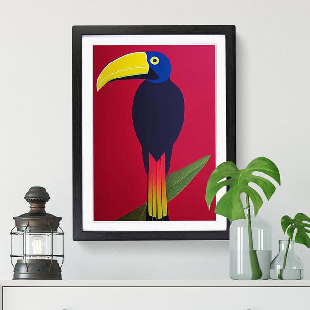 Toucan Abstract Vol.7 - Wrapped Canvas Graphic Art Bay Isle Home Size: 64cm H x 46cm W x 2cm D, Frame Option: Black Framed on Productcaster.