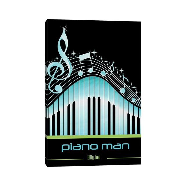 Piano Man - Print on Canvas Corrigan Studio Format: Wrapped Canvas, Size: 30.48cm H x 20.32cm W x 1.91cm D on Productcaster.