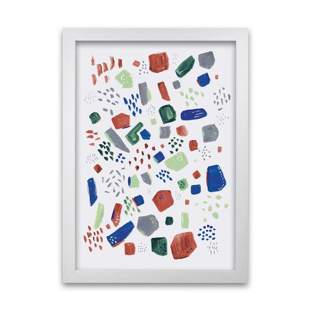 'Terrazzo' by Laura Irwin - Graphic Art Print on Paper 17 Stories Frame Option: White Framed, Size: 42cm H x 29.7cm W x 3cm D on Productcaster.