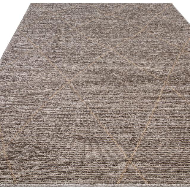 Solvang Geo Machine Woven Flatweave Steel Area Rug August Grove Rug Size: Rectangle 120 x 170cm on Productcaster.