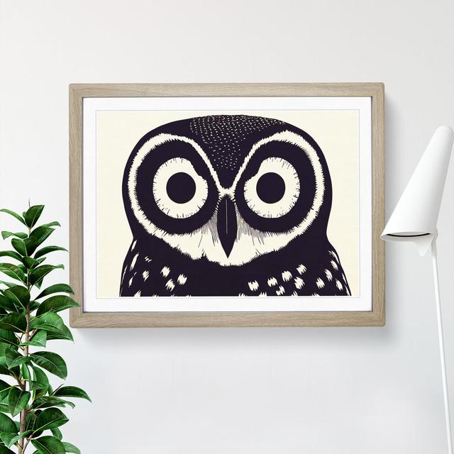 Unique Owl Art Vol.4 - Picture Frame Graphic Art Alpen Home Size: 46cm H x 64cm W x 2cm D, Frame Colour: Oak Framed on Productcaster.