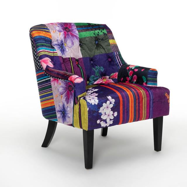 Tibay Armchair Marlow Home Co. Upholstery Colour: Purple/Pink/Green on Productcaster.