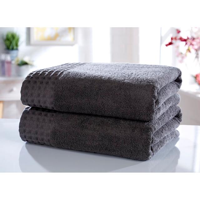 2 Pieces Bath Sheet Bale (Set of 2) Symple Stuff Colour: Charcoal on Productcaster.