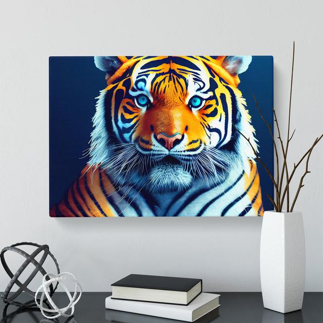 A Majestic Tiger - Wrapped Canvas Painting World Menagerie Size: 50cm H x 76cm W x 3cm D on Productcaster.