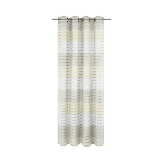 Hillevi Eyelet Room Darkening Curtain Ebern Designs Panel Size: 135 W x 175 D cm, Colour: Beige/Natural on Productcaster.