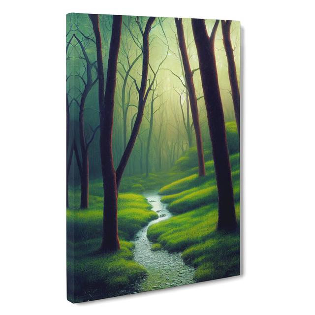 Forest Stream No.1 - Wrapped Canvas Painting Alpen Home Size: 60cm H x 40cm W x 3cm D on Productcaster.