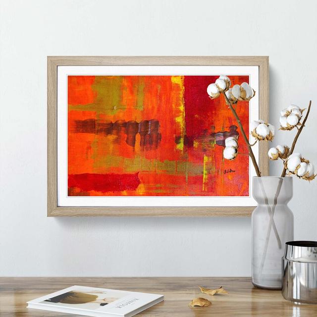 Abstract Art Painting Vol.200 by S.Johnson - Picture Frame Painting Print East Urban Home Size: 62cm H x 87cm W x 2cm D, Frame Option: Oak Framed on Productcaster.