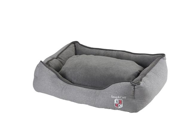 Bolster Rectangular Grey Archie & Oscar Size: 21cm H x 91cm W x 71cm D on Productcaster.