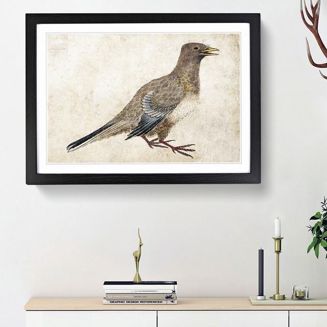 Pigeon by Katsushika Hokusai - Picture Frame Painting Print East Urban Home Frame Option: Black Framed, Size: 27cm H x 36cm W x 2cm D on Productcaster.