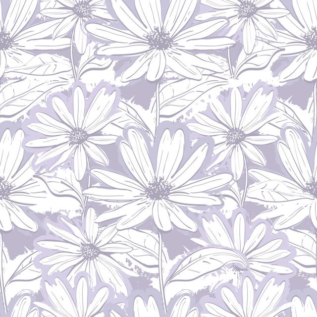 Abimael Lilac Gray Wallpaper - Wrapped Canvas Graphic Art Rosalind Wheeler Size: 76cm H x 76cm W x 3.8cm D on Productcaster.