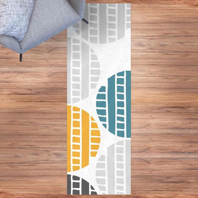 Iaverne White/Grey/Orange/Green Area Rug East Urban Home Rug Size: Runner 40 x 120cm on Productcaster.