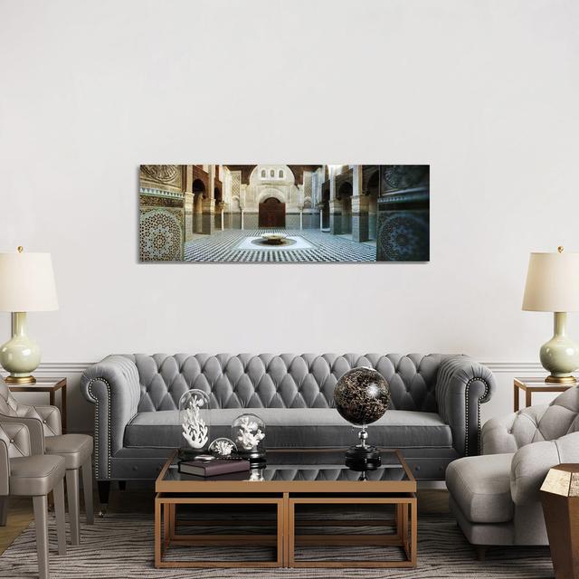 Interiors Of A Medersa, Medersa Bou Inania, Fez, Morocco - Wrapped Canvas Panoramic Print Rosalind Wheeler Size: 50.8cm H x 152.4cm W x 3.81cm D on Productcaster.