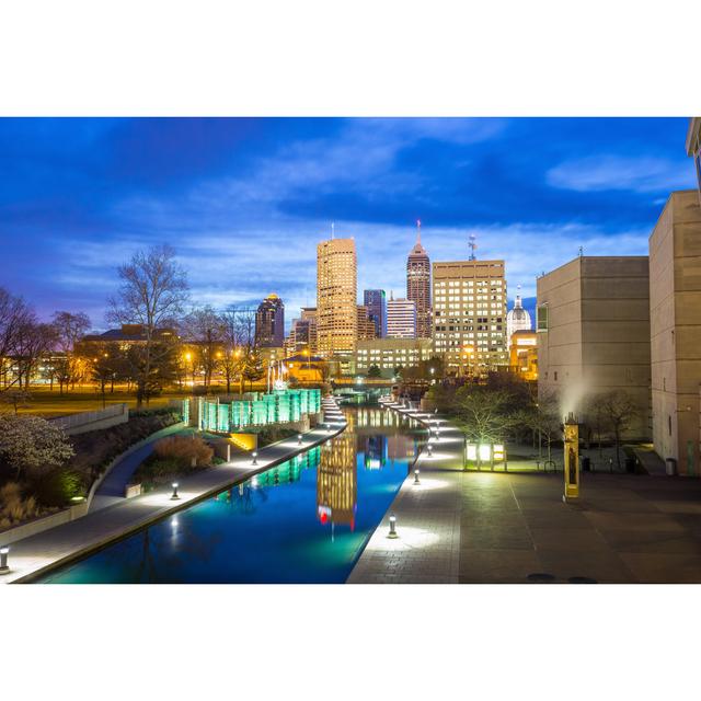 Indianapolis Skyline - Wrapped Canvas Art Prints Latitude Run Size: 61cm H x 91cm W x 3.8cm D on Productcaster.