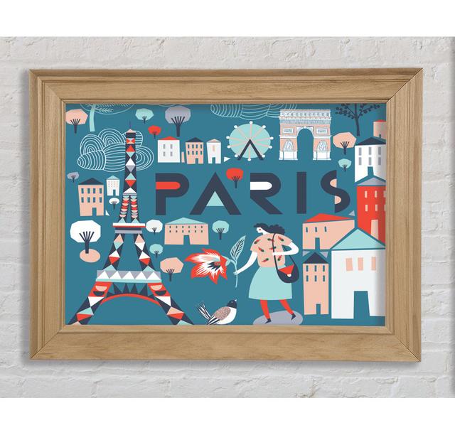 The Little Map Of Paris - Print Bright Star Size: 21cm H x 42cm W x 8cm D on Productcaster.