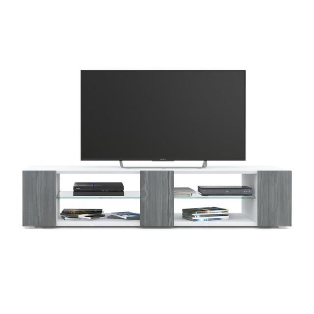 Mcclintock TV Stand for TVs up to 60" Metro Lane Colour: White Matt/Avola Anthracite on Productcaster.