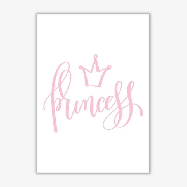 'Princess' - Typography Textual Art Prints on Paper East Urban Home Format: No Frame, Size: 85 cm H x 60 cm W x 1 cm D on Productcaster.