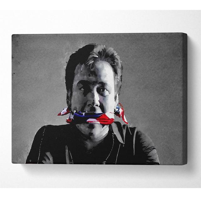 Bill Hicks Flag Gag - Wrapped Canvas Art Prints Fairmont Park Size: 81cm H x 121.9cm W x 10cm D on Productcaster.