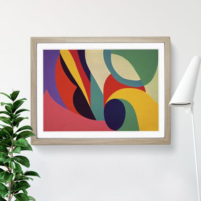 Ideal Abstract - Picture Frame Graphic Art Metro Lane Size: 25cm H x 34cm W x 2cm D, Frame Colour: Oak on Productcaster.