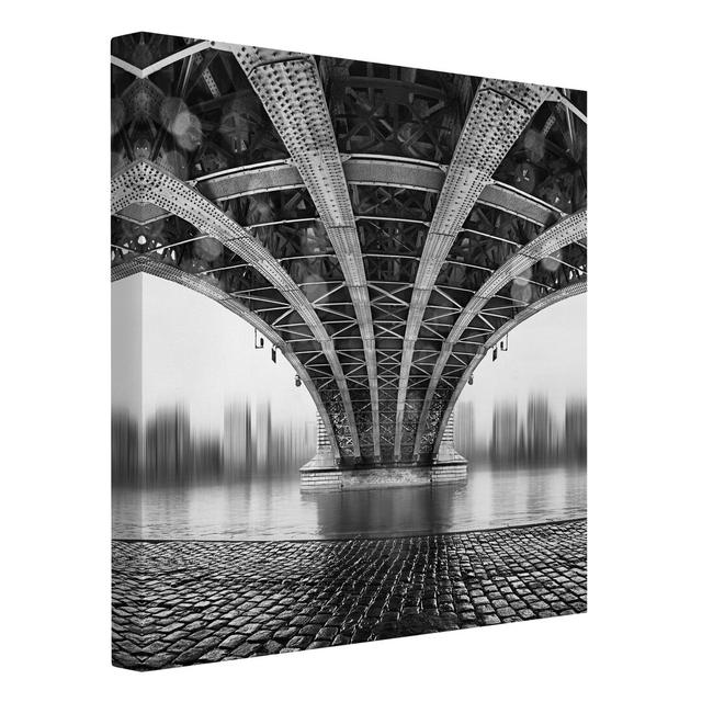 Under The Iron Bridge - Wrapped Canvas Graphic Art Print East Urban Home Size: 80cm H x 80cm W x 2cm D on Productcaster.