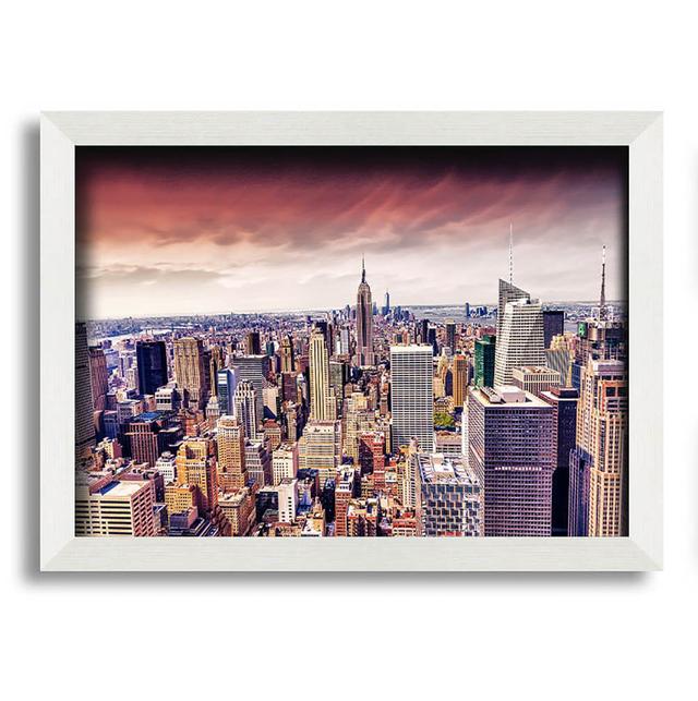 Wedowee Pink Skies over NYC - Single Picture Frame Art Prints Latitude Run Size: 21cm H x 29.7cm W x 10cm D on Productcaster.