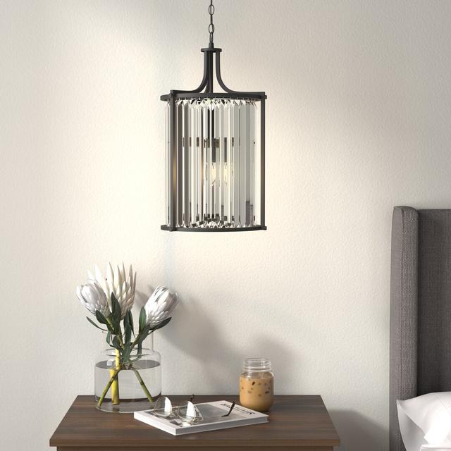 Esmont 2-Light Lantern Pendant Mercury Row Finish: Black on Productcaster.