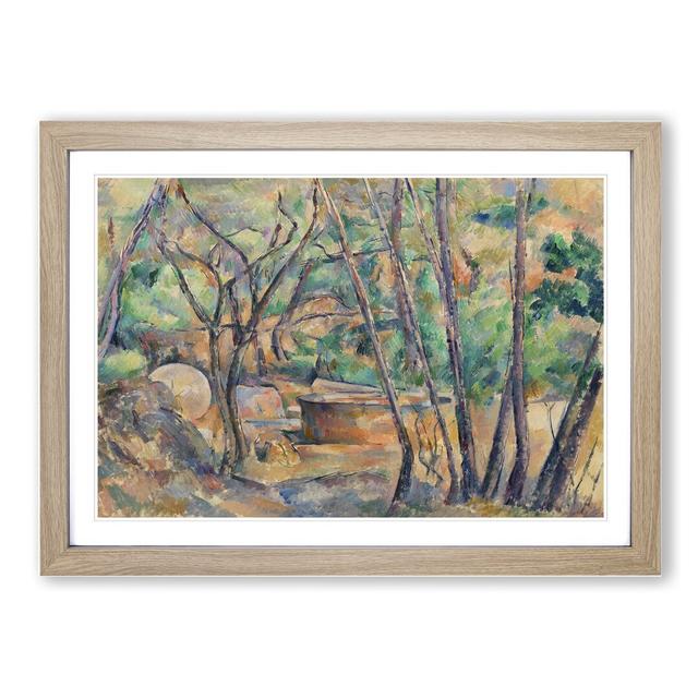 Millstone and Cistern by Paul Cezanne - Picture Frame Graphic Art East Urban Home Frame Option: Oak Framed, Size: 48cm H x 65cm W x 2cm D on Productcaster.