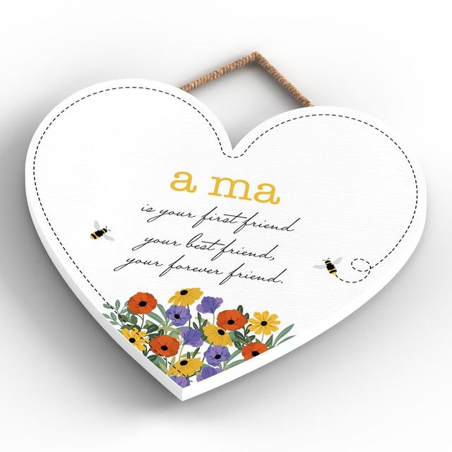 A ma is your Forever Friend Wall Décor Maturi Size: 16cm H x 17cm W x 0.9cm D on Productcaster.