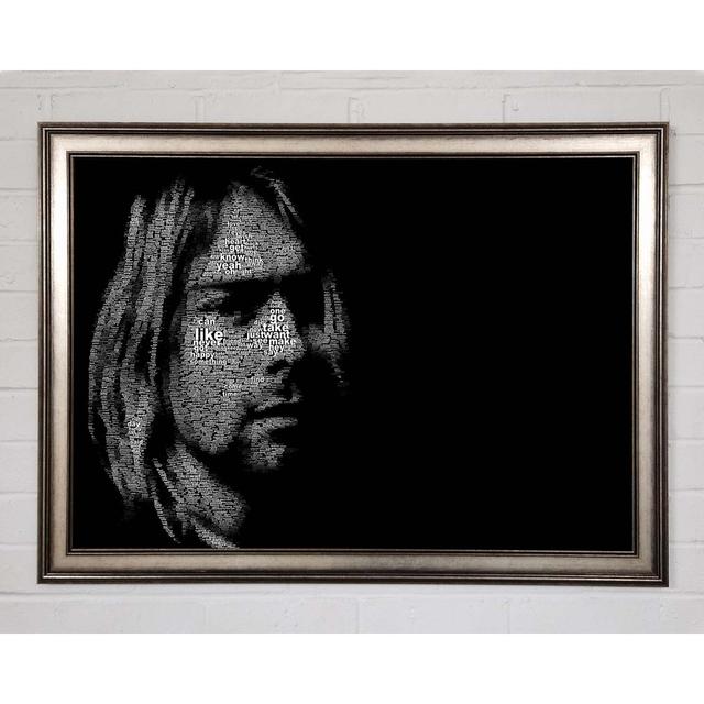 Kurt Cobain Portrait - Einzelner Bilderrahmen Kunstdrucke Brayden Studio Größe: 59,7 cm H x 84,1 cm B on Productcaster.