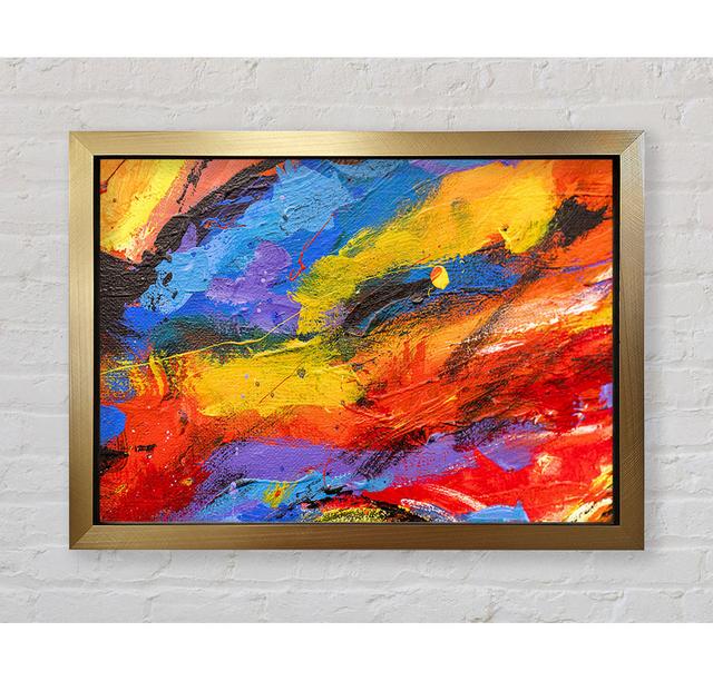 Oil Painting Splash Metro Lane Size: 59.7cm H x 84.1cm W x 3.4cm D, Format: Gold Framed Paper on Productcaster.