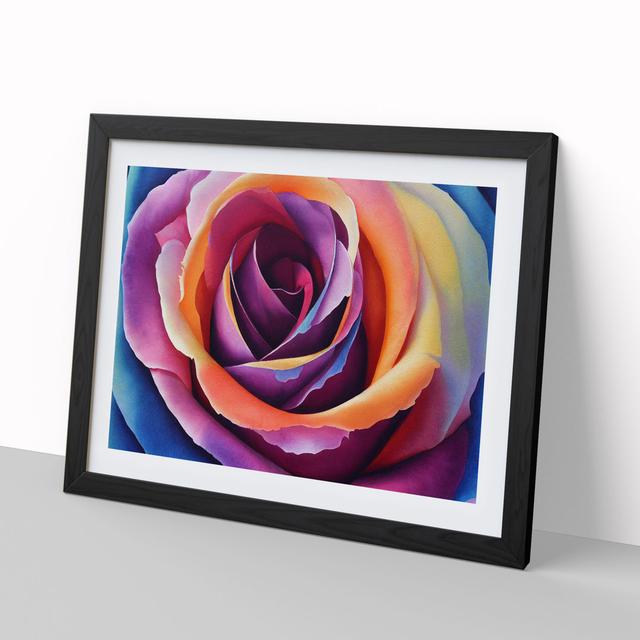 Watercolour Rose Flower Vol.1 - Picture Frame Graphic Art Fairmont Park Size: 46cm H x 64cm W, Frame Colour: Black on Productcaster.