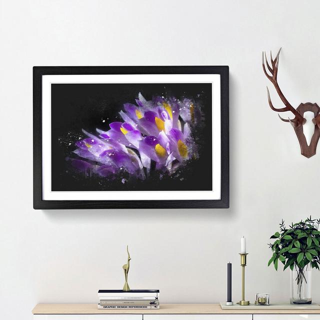 Wild Purple Orchid Flowers - Picture Frame Graphic Art Print East Urban Home Frame Option: Black Framed, Size: 27cm H x 36cm W x 2cm D on Productcaster.